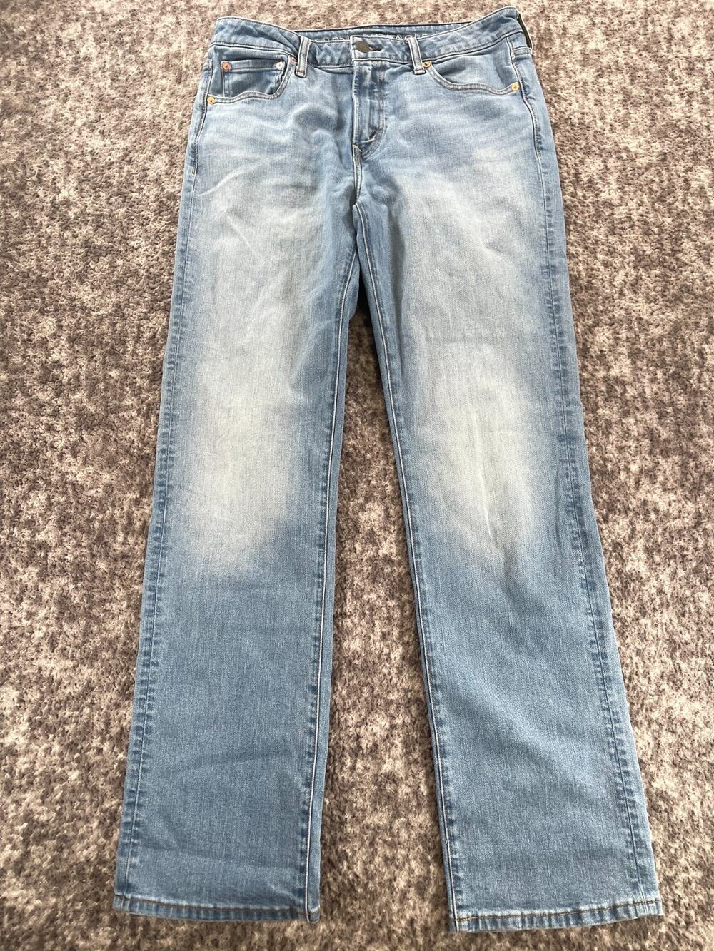 American Eagle Original Bootcut Jeans Men 33x34 Denim Air Flex + Blue fit 34x33